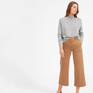 Everlane cashmere cropped mock neck - cream